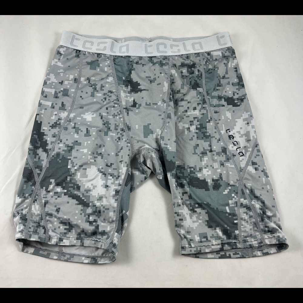 MD Grey Tetris Grey White bicycle shorts